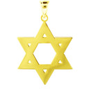 Yellow Gold High Polished Star of David Pendant