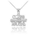 CLASS OF 2014 Graduation Silver Charm Pendant Necklace