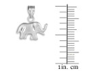 Satin Finish Cute Elephant Silver Charm Pendant Necklace