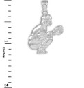 Silver Baseball Catcher Charm Sports Pendant Necklace