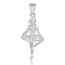 925 Sterling Silver Ballet Dance Charm Pendant Necklace