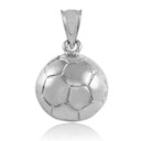 .925 Sterling Silver Soccer Ball Fútbol Sports Pendant