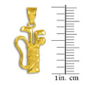 Golf Bag Gold Charm Sports Pendant Necklace