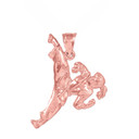 Female Karate Gold Sports Pendant Necklace