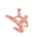 Karate Gold Sports Pendant Necklace(Available in Yellow, Rose and White Gold)