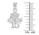 White Gold 2015 Graduation Charm Pendant