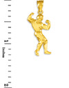 Full Bodybuilder Gold Sports Pendant Necklace