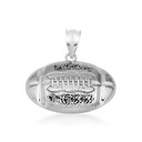 925 Sterling Silver Football Pendant