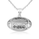 925 Sterling Silver Football Necklace
