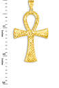 Egyptian Ankh Cross Gold Pendant Necklace