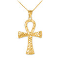 Ankh Cross Gold Pendant Necklace