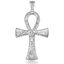 Egyptian Ankh Cross White Gold Pendant