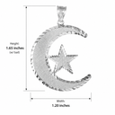 Islamic Crescent Silver Pendant