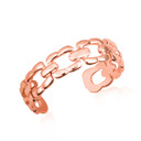 Rose Gold Woman's Symbolic Strength Chain Link Toe Ring