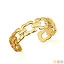 Gold Woman's Symbolic Strength Chain Link Toe Ring