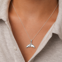 Silver Whale Tail Pendant