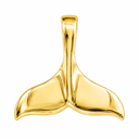 Gold Dolphin Whale Tail Pendant Necklace(Available in Yellow/White Gold)