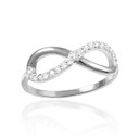 Silver Infinity Ring with CZ