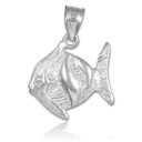 Silver Clown Fish Pendant