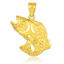 Gold Sea Bass Pendant