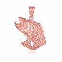 Gold Sea Bass Pendant Necklace (Available in Yellow/Rose/White Gold)