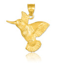 Gold Hummingbird Pendant