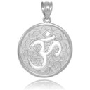 Silver Om Medallion Pendant