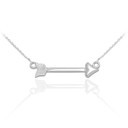 Sterling Silver Sideways Arrow Necklace