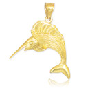 gold sailfish pendant