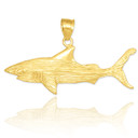 gold shark pendant