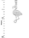 White Gold Flamingo Pendant Necklace