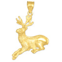 gold deer pendant