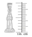 925 Sterling Silver Lighthouse Charm Pendant Necklace