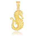 Gold Seahorse charm pendant