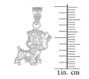 925 Sterling Silver Cute Puppy Charm Necklace