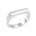 Gold Bar Signet Ring (Available in Yellow/Rose/White Gold)