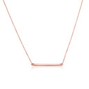14K Solid Gold Straight Bar Necklace(Available in Yellow/Rose/White)
