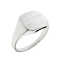 Sterling Silver Squared Corners Signet Men's Ring