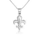 .925 Sterling Silver French Fleur-de-Lis Charm Pendant