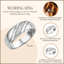 .925 Sterling Silver Diamond Wedding Band Men's Ring