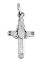 Silver Irish Claddagh Cross Pendant