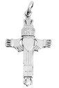 Cross with Claddagh Silver