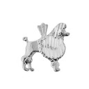 Gold Diamond Cut Poodle Charm Pendant (Available in Yellow/Rose/White Gold)