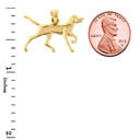 Solid  Gold German Short-Haired Pointer Pendant(Available In Yellow/Rose/White Gold)