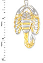 Two-Tone Gold Scorpion CZ Pendant