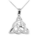 925 Sterling Silver Trinity Knot Pendant Necklace