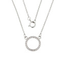 14k White Gold "Circle of Love" Diamond Necklace