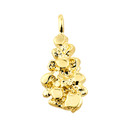 Solid Yellow Gold Nugget Pendant