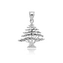 Gold Cedar Tree of Lebanon Charm Pendant Necklace(Available In Yellow/Rose/White Gold)
