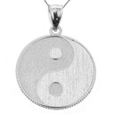 Gold Chinese Yin & Yang Tai Chi Taoist Symbol Charm Pendant Necklace(Available In Yellow/Rose/White Gold)